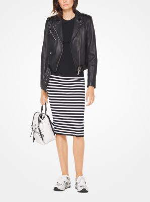 michael kors perforated leather jacket