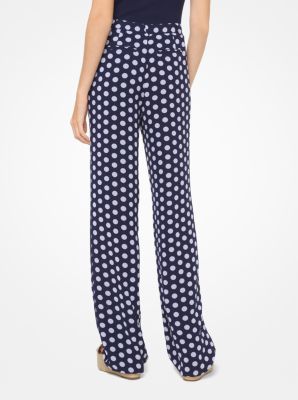 Polka Dot Georgette Pants