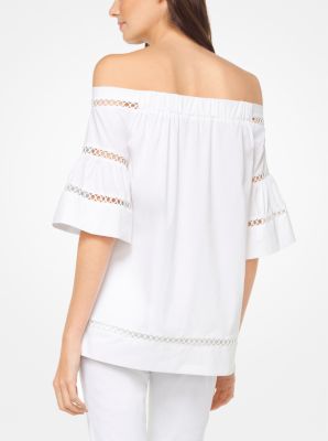 Michael kors white off the shoulder clearance top