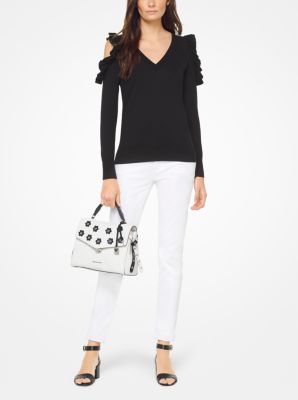 michael kors cold shoulder sweater