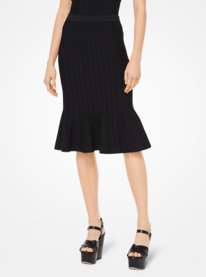 Stretch-Viscose Trumpet Skirt