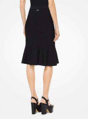 Stretch-Viscose Trumpet Skirt