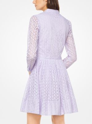 Michael kors hot sale eyelet cotton shirtdress