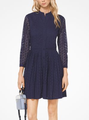 michael kors eyelet shirtdress