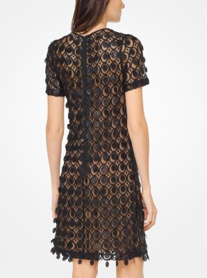 Dot Appliqu&eacute; Mesh Dress