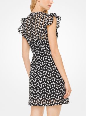 Michael kors floral store embroidered mesh dress