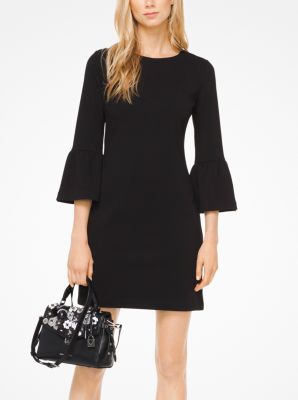 Robe &agrave; manches cloches en tricot c&ocirc;tel&eacute;