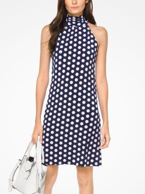 spotty halter neck dress