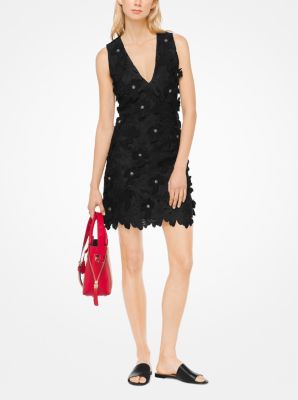 michael michael kors floral appliqué lace dress