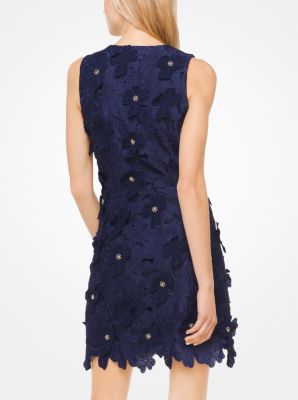 Floral appliqué lace dress hotsell michael kors