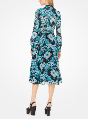 Michael michael kors store floral chiffon shirtdress