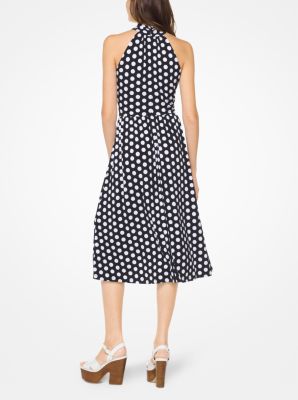 Dot Matte-Jersey Halter Dress