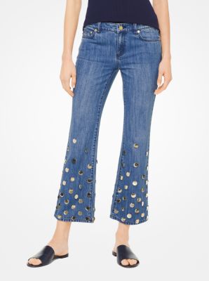 Michael kors hot sale embellished jeans