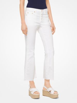 Michael kors white flare jeans discount