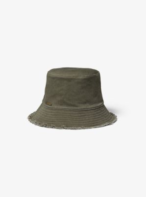 Frayed Cotton-Blend Bucket Hat | Michael Kors