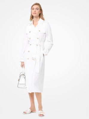 michael kors white trench coat