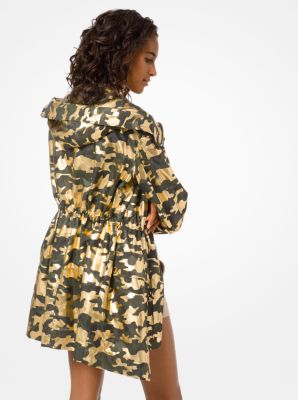 Camouflage Foil Print Nylon Anorak image number 1