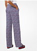 Pantalon de pyjama en crêpe georgette de soie à imprimé de cœurs image number 1
