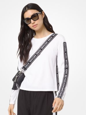 Logo Tape Cotton-Jersey Top