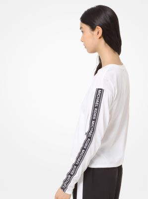 Logo Tape Cotton-Jersey Top
