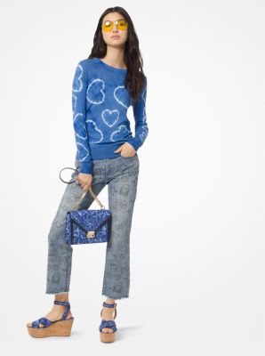 Su&eacute;ter de algod&oacute;n tie-dye con corazones