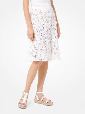 Floral Appliqué Lace Skirt | Michael Kors