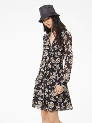 Floral Georgette Shirtdress Michael Kors