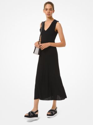 Michael Kors Ribbed Stretch Viscose Dress