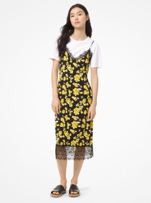 michael kors yellow floral dress