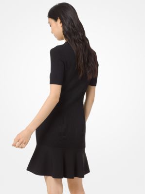 Michael kors lace up store ribbed dress