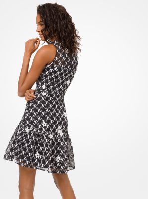 The Manhattan Houndstooth Dress In White