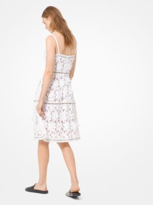 michael kors floral appliqué lace dress