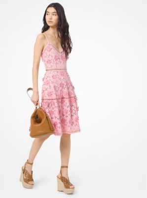 michael kors floral applique dress