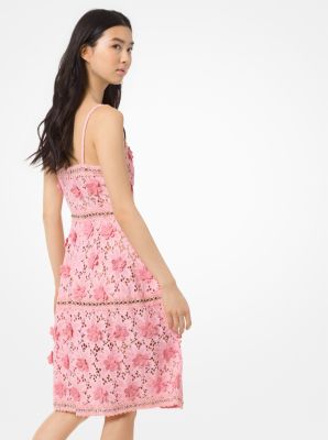 michael kors pink lace dress