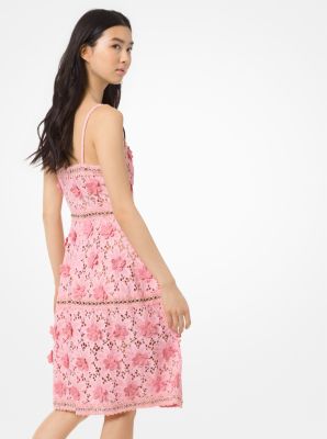 michael kors floral applique dress