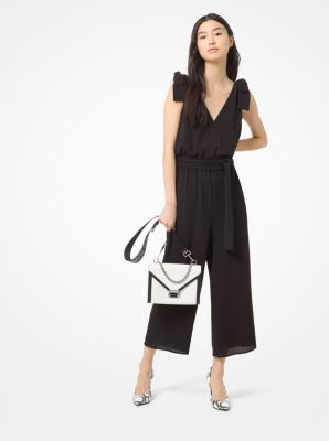 Crepe Tie-Shoulder Jumpsuit