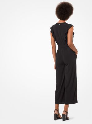Matte-Jersey Belted Jumpsuit
