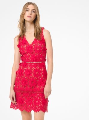 Michael kors floral hot sale appliqué lace dress