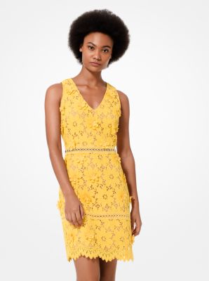 Michael kors floral 2024 appliqué lace dress