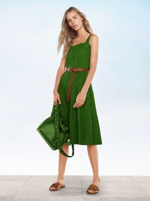 Eyelet Dress, Blakely Bucket Bag, Leather Handbag Strap, Tara Leather Slide