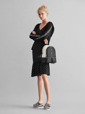 michael kors demi logo tape slide sandal