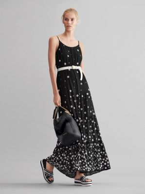 michael kors demi logo tape slide sandal