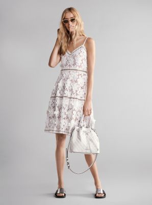 michael kors floral appliqué lace dress