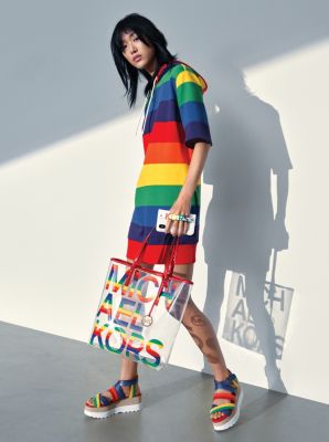 rainbow hoodie dress