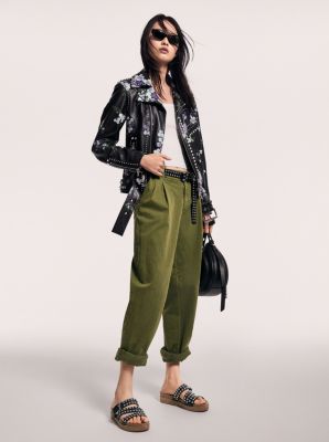 michael kors studded leather jacket