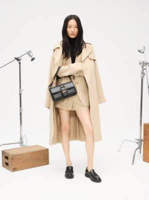 Textured Crepe Trench Coat image number 2