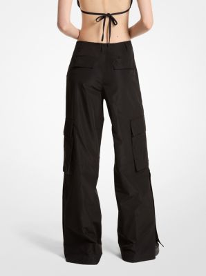 Woven Wide-Leg Cargo Pants image number 1