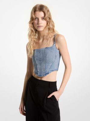 Bustier en denim extensible