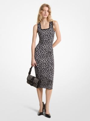 Leopard Jacquard Knit Dress image number 0