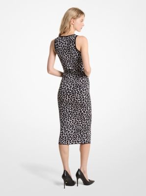 Leopard Jacquard Knit Dress image number 1